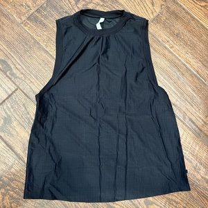 Lululemon black all yours mesh tank top size 6